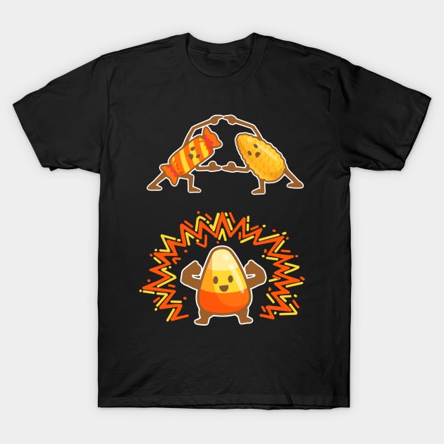 Candy Corn Fusion Subtle Anime Funny Halloween T-Shirt by Irene Koh Studio